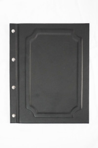 Termo Deri Vidalı Menü Kabı (Restaurant Cafe Otel Menüsü) - Siyah (A4) 